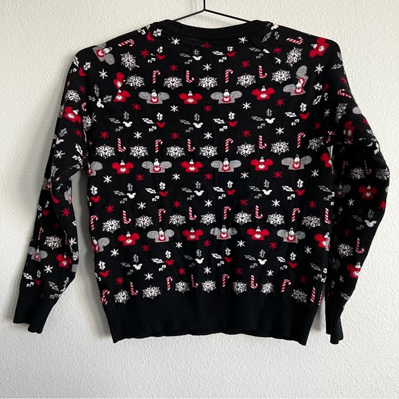 Disneyland Park Black Mickey Ears Christmas Sweater. Size Medium - Picture 4 of 7